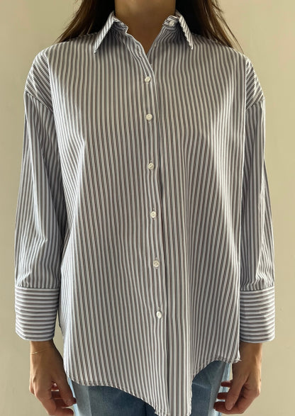 Camicia gessata oversize art. C881B056 DIXIE