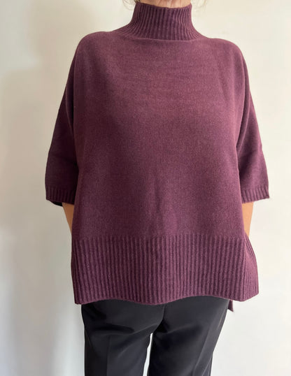 Maglia manica 3/4 con collo a vulcano art.570625 CHEAP &CHIC