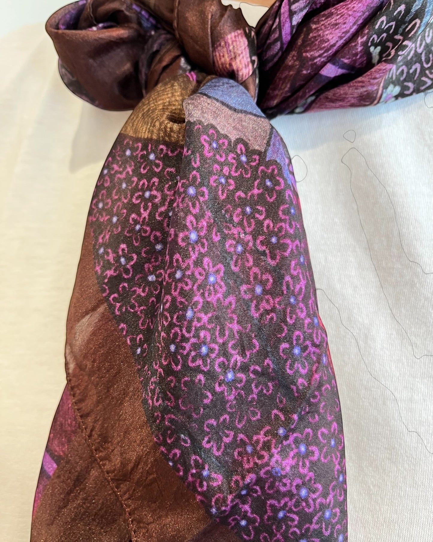 Foulard quadrato in seta stampato art. A3XBF FAXIL SANDRO FERRONE