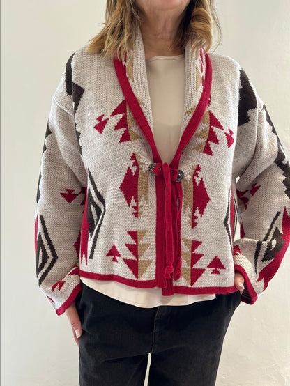Cardigan con motivo tribale Art.AI26502CAMP TENSIONE IN