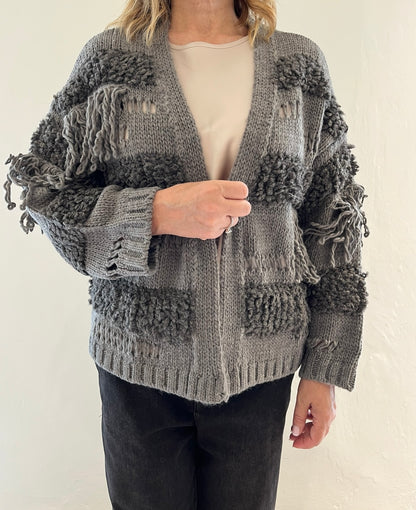 Cardigan con frange art. W26IT125 Gold&Gold