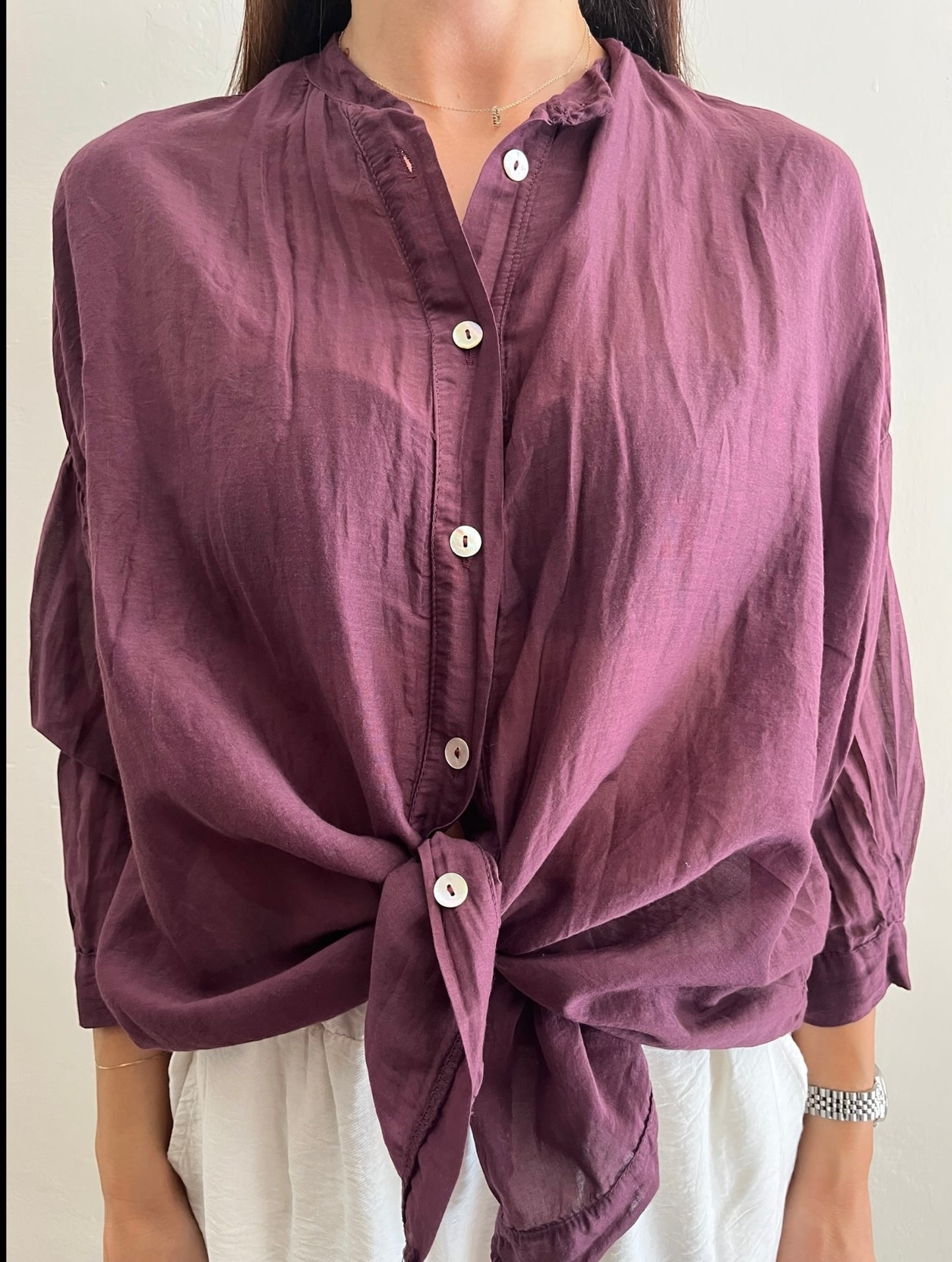 Camicia coreana in mussola art.BM164 CHEAP&CHIC