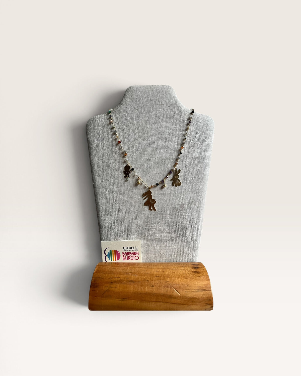 Collana rosario corta con charms tema favole - Barbara Burgio