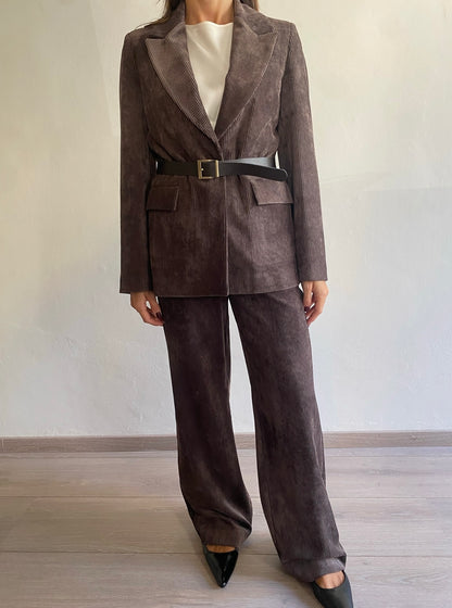Giacca con cinta in coste di velluto art.J845B002A DIXIE