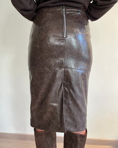 Gonna Midi ecopelle stropicciata art. TF1941 VICOLO