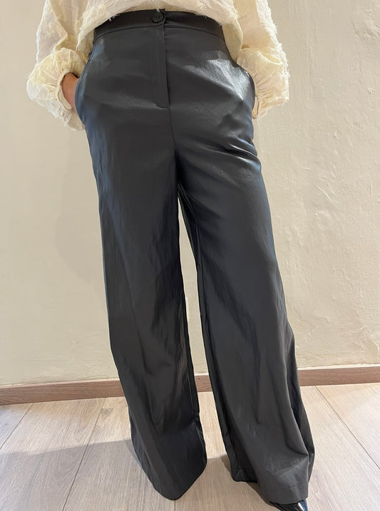 Pantalone a palazzo in ecopelle art. 22225AI26CAMP TENSIONE IN