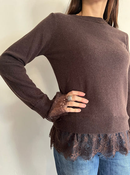 Maglia con inserti in pizzo D82636. MOTEL