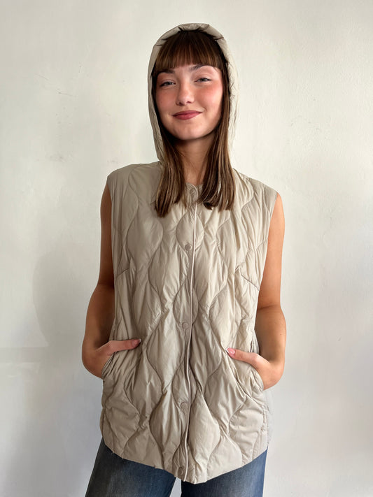 Gilet imbottito con cappuccio Ultra Light Down art. TAC0043 VICOLO