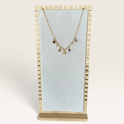 Collana con perline colorate, charms e mappetti Cloel