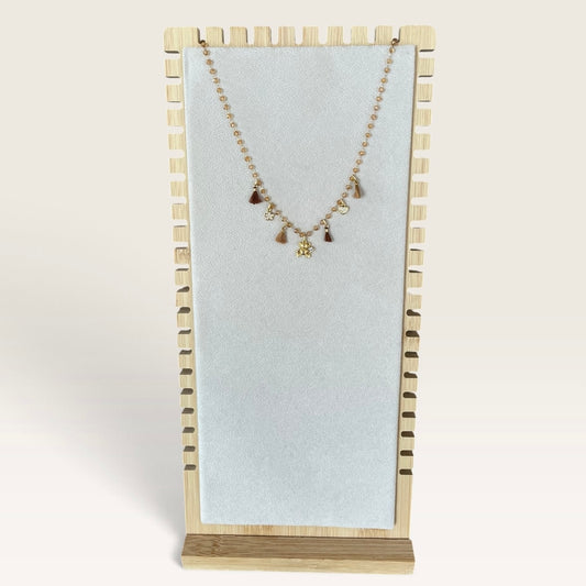 Collana con perline colorate, charms e mappetti Cloel