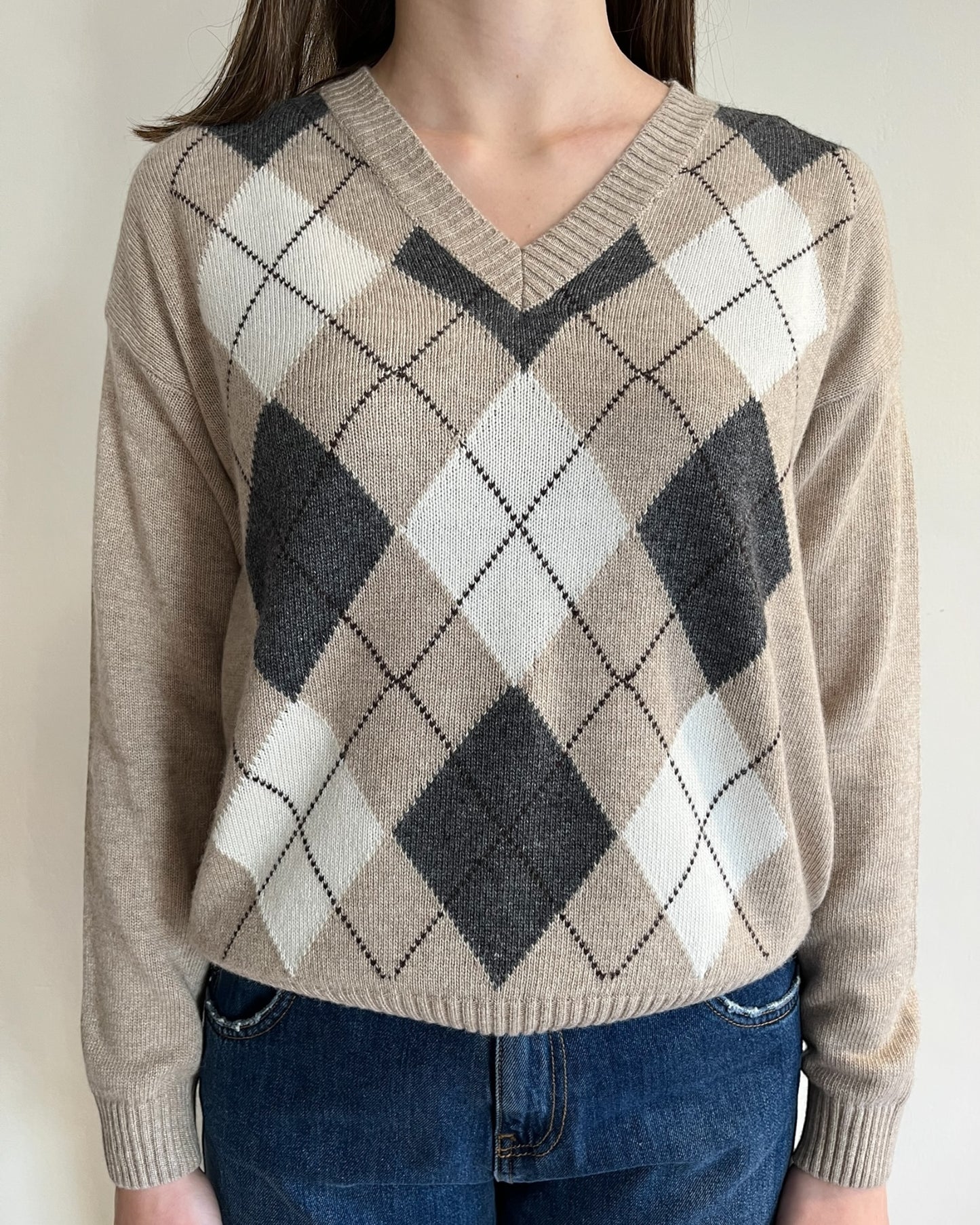 Maglia rombi scollo V art. D82036 TENSIONE IN