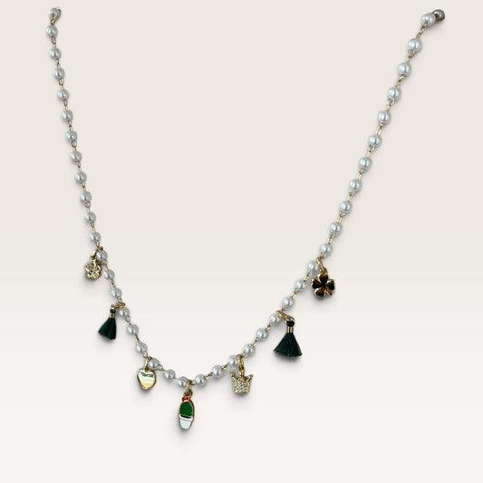 Collana con perline e charms Cactus Cloel