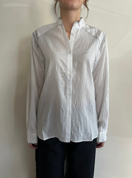 Camicia collo coreana con righe art. SALAURA ARTLOVE