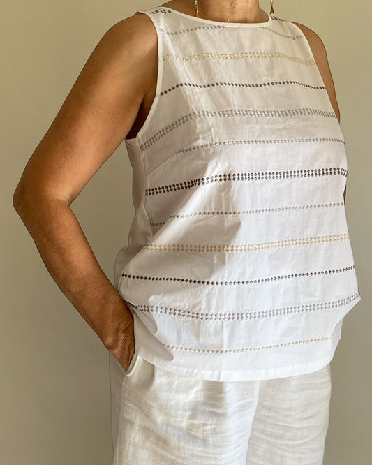 Canotta cotone ricamato art 261C1186 ANIS COLLECTION