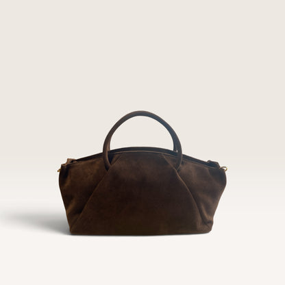 Bauletto in pelle scamosciata