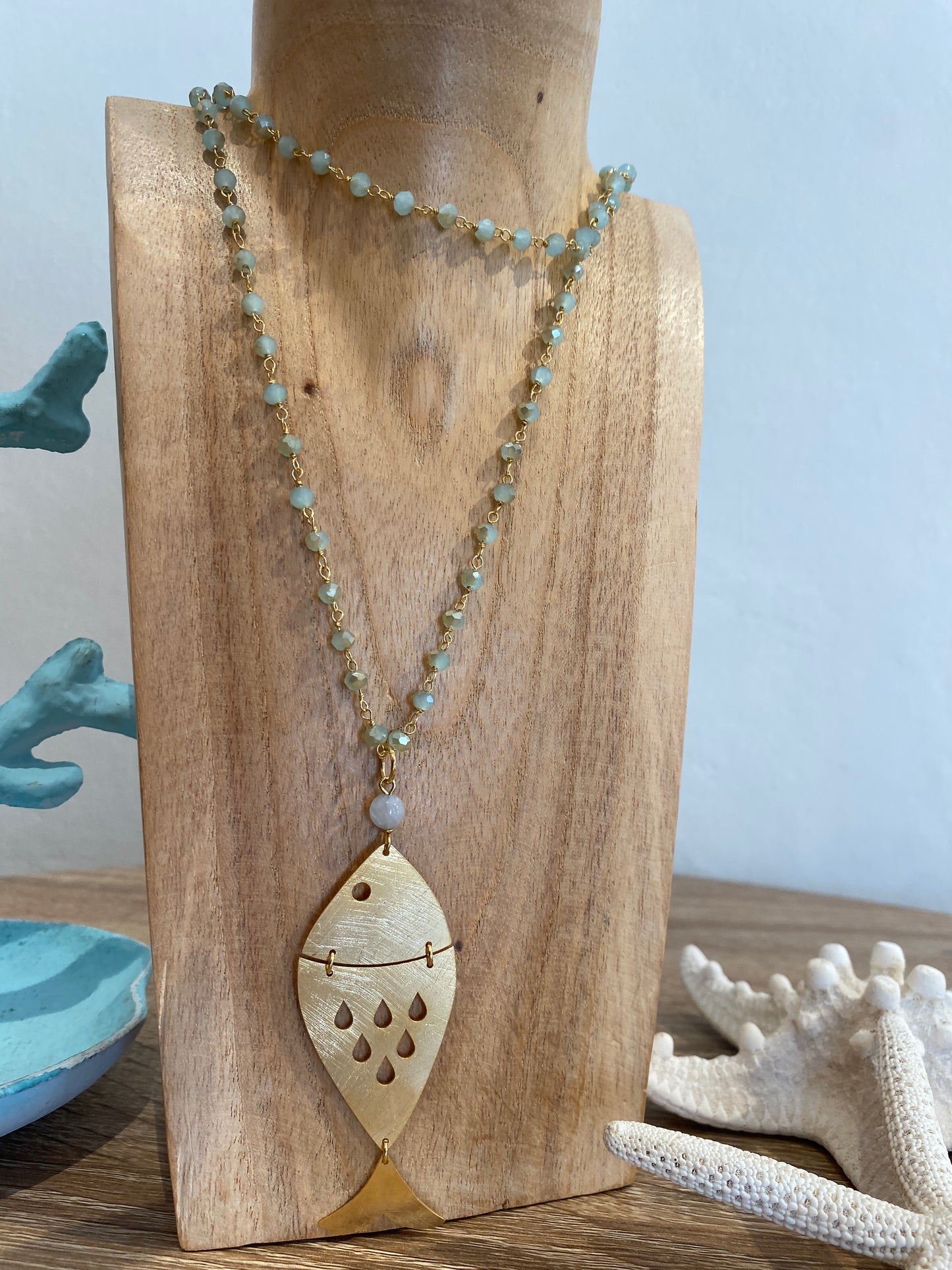 Collana rosario con pesce BARBARA BURGIO