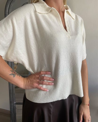 Polo con mezza manica in lana art.10325 CHEAP&CHIC