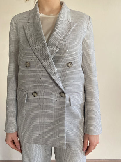 Tailleur quadri con mini paillettes VICOLO