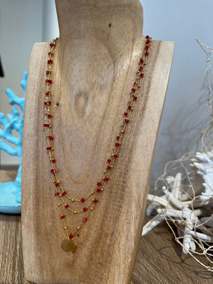 Collana 3 fili con cubotti e charms BARBARA BURGIO