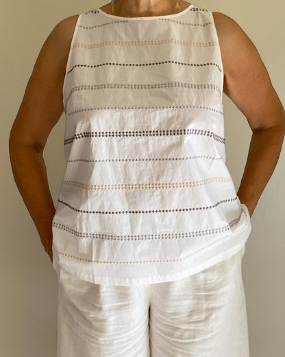 Canotta cotone ricamato art 261C1186 ANIS COLLECTION