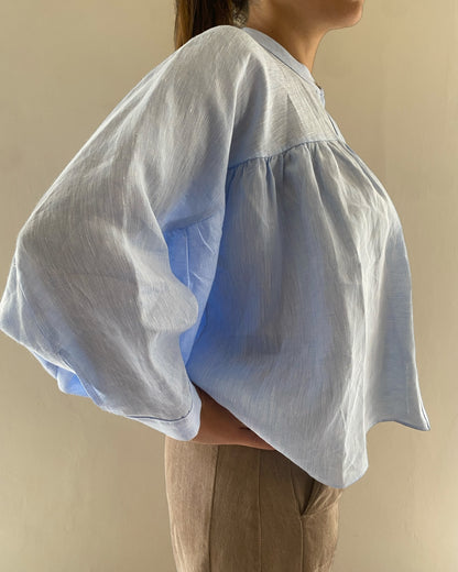 Camicia cropped con arriccio art. REGINA CENTOLINO