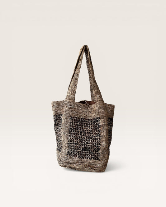 Borsa in rafia con 2 colori NATURELLEMENT