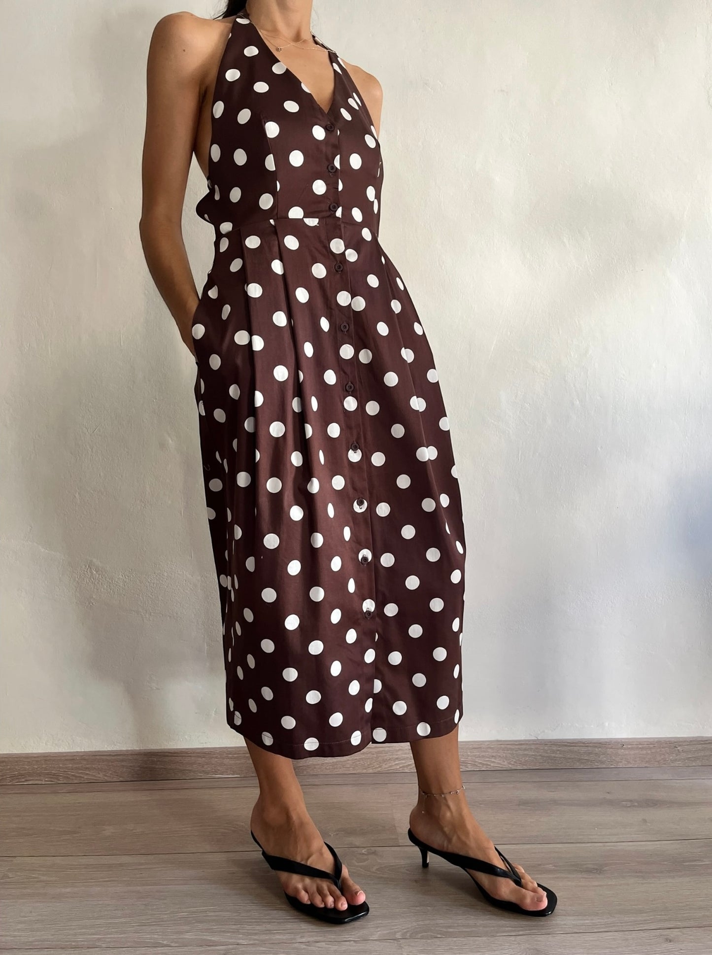Abito midi a pois moro art. AMCR1RQ DIXIE