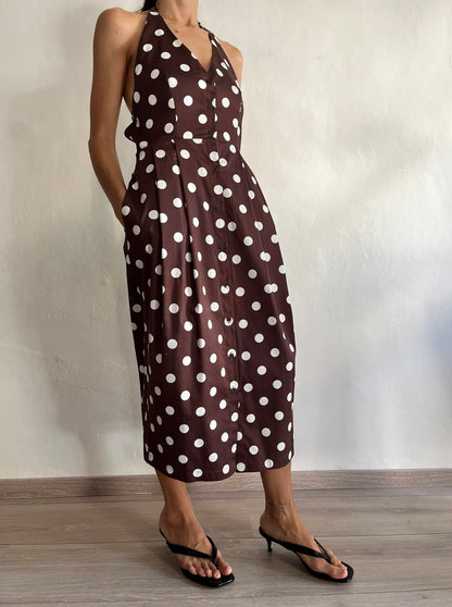 Abito midi a pois moro art. AMCR1RQ DIXIE