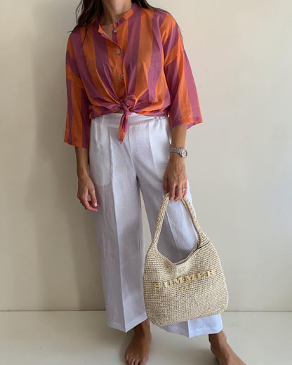 Camicia a righe in mussola art. 81107 Cheap&Chic