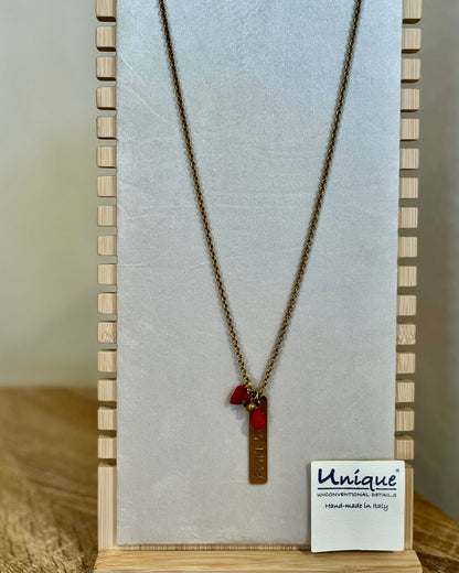 Collane lunghe con piastrine incise UNIQUE