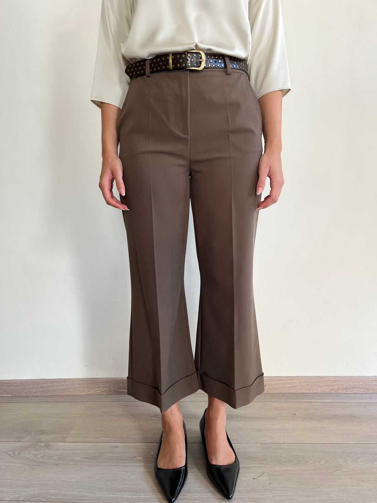 Pantalone con risvolto e cinta art. P212B031A Dixie