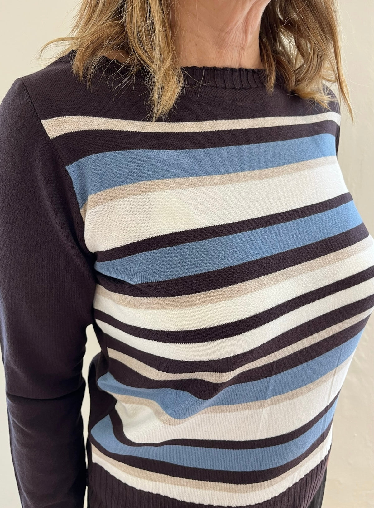 Maglia girocollo a righe slim Art.AI51162 SARAH ALLISON’S