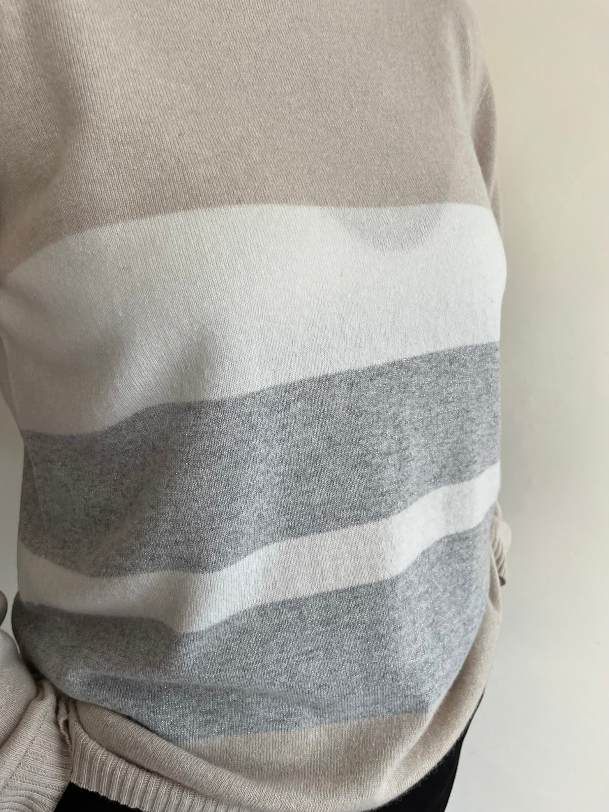 Maglia a righe con filo di lurex art.4464 CARLA FERRONI