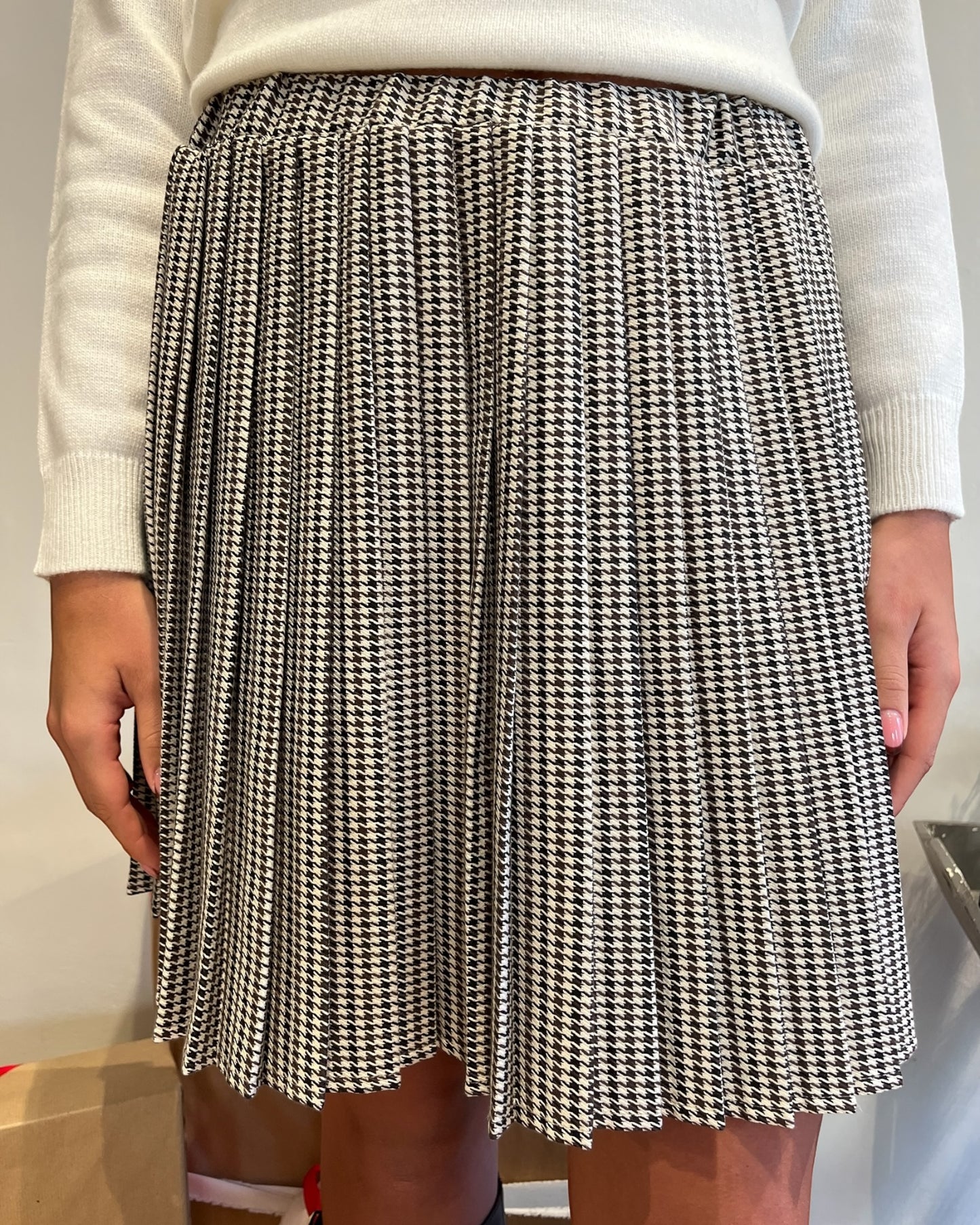 Gonna corta plissé pied de poule art. TF2215 VICOLO