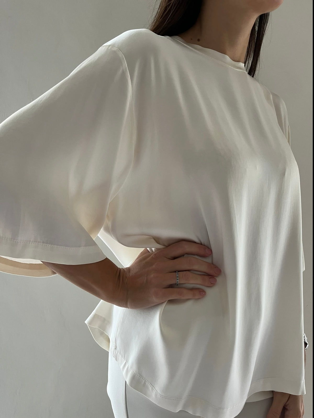 Blusa in raso di viscosa art. T78B022 DIXIE