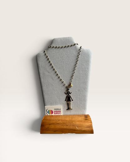 Collana lunga rosario con charm BARBARA BURGIO