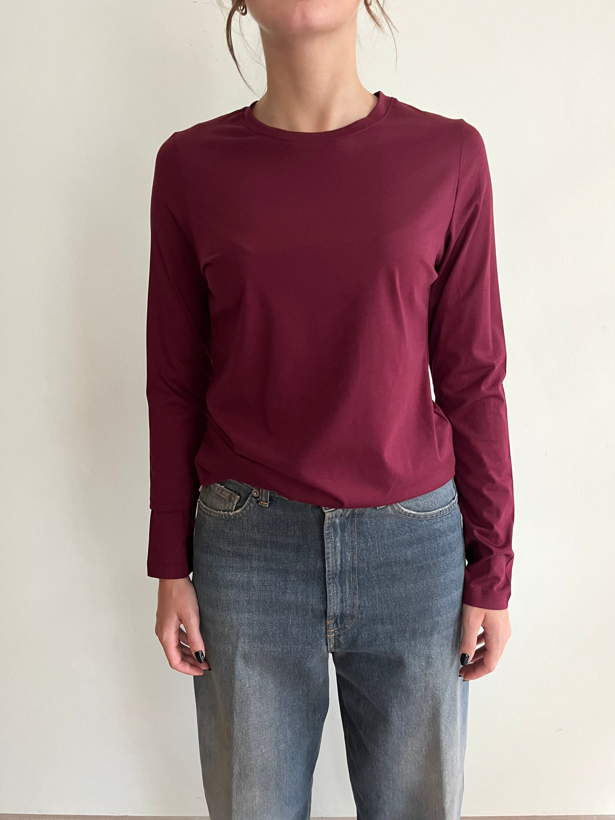 T-shirt a manica lunga in filo di Scozia art. T262B014A Dixie