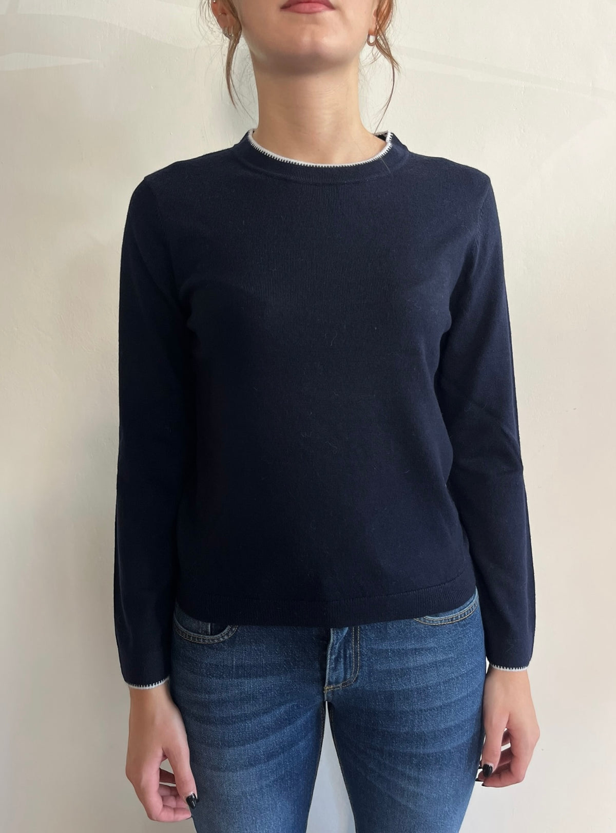 Maglia girocollo con profilo bianco art. FLIENE ARTLOVE