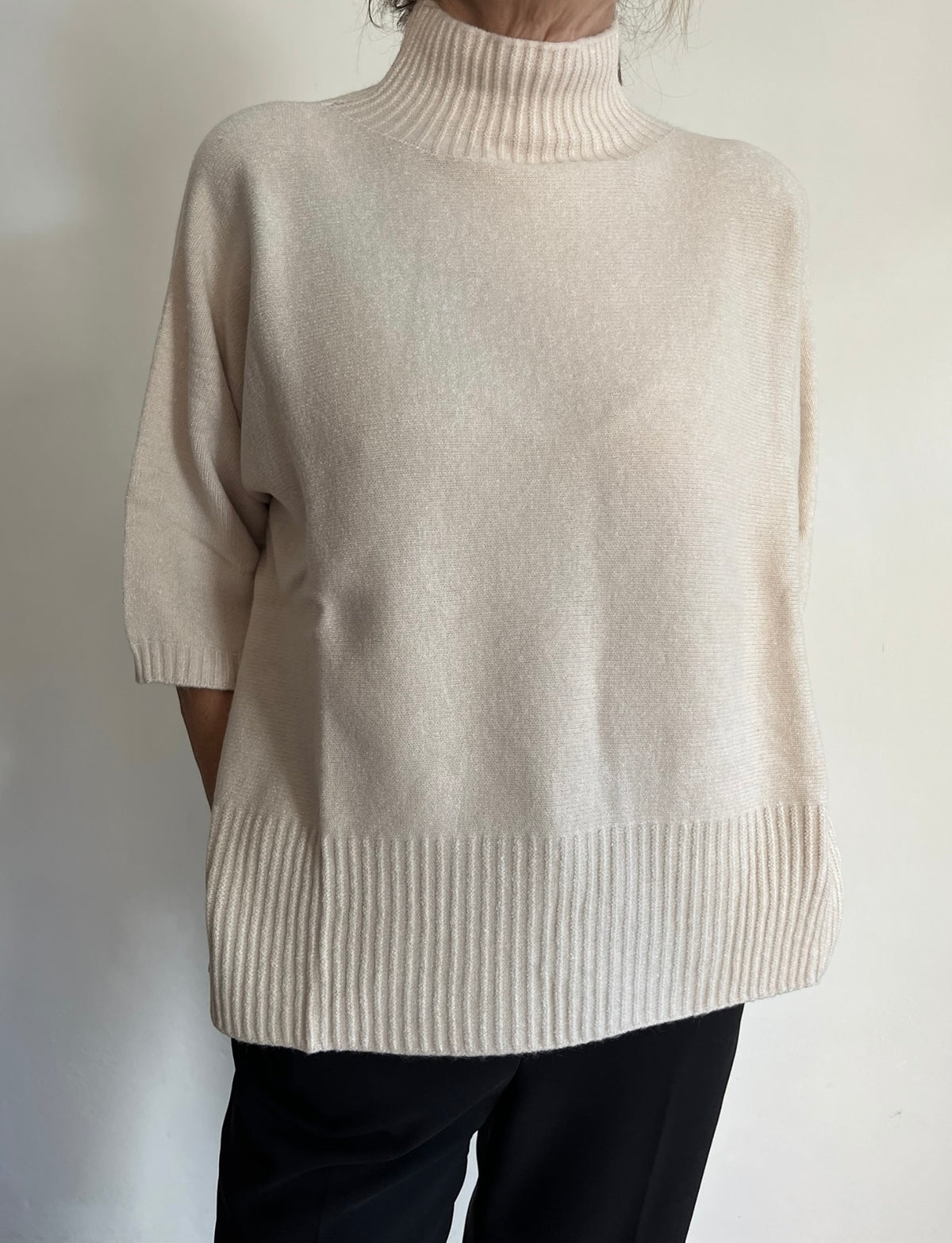Maglia manica 3/4 con collo a vulcano art.570625 CHEAP &CHIC