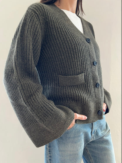 Cardigan a maglia inglese con manica ampia art. 5AC5034 VICOLO