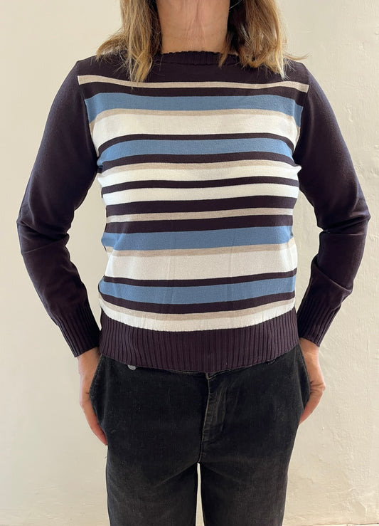 Maglia girocollo a righe slim Art.AI51162 SARAH ALLISON’S