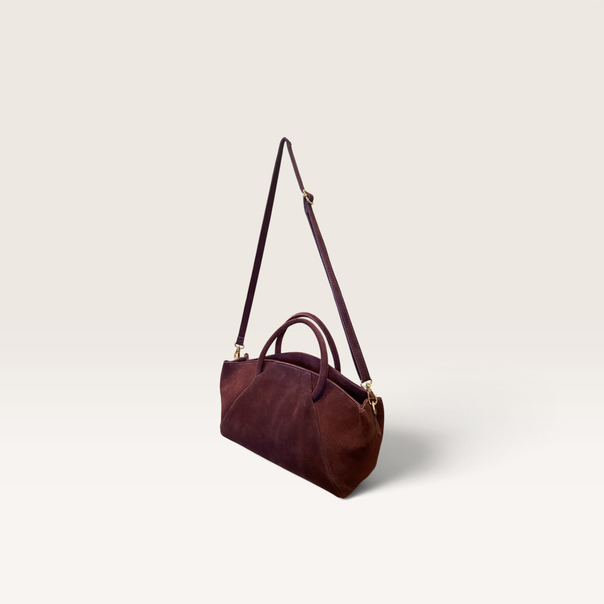 Bauletto in pelle scamosciata