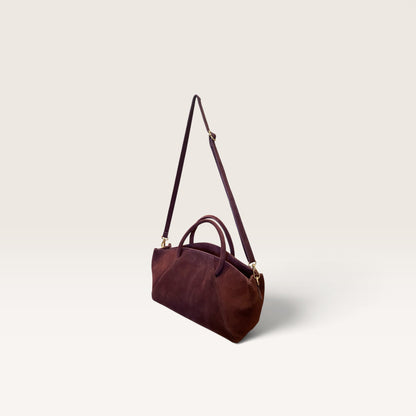 Bauletto in pelle scamosciata