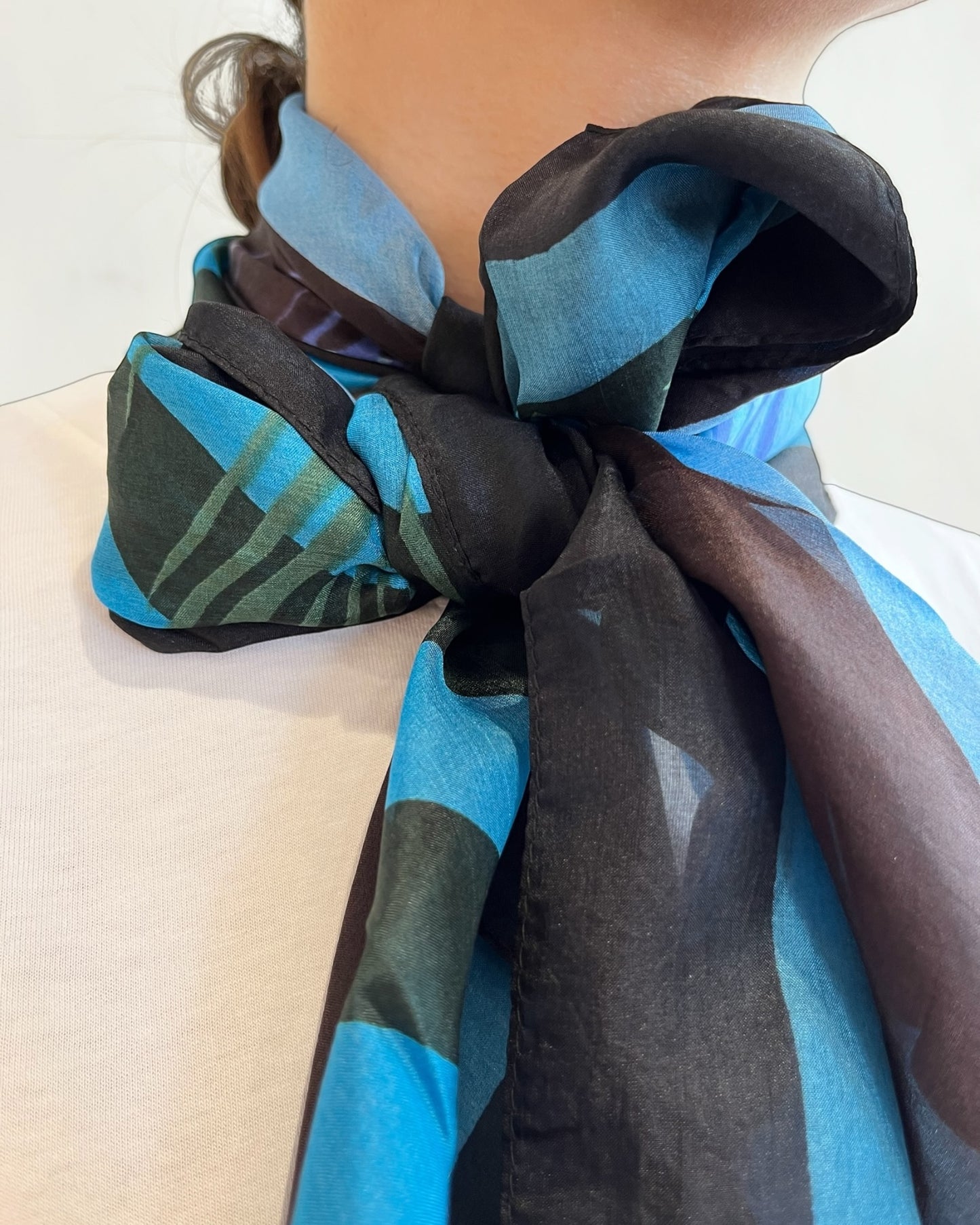 Foulard in seta stampato art. A3XBF FAIZ SANDRO FERRONE