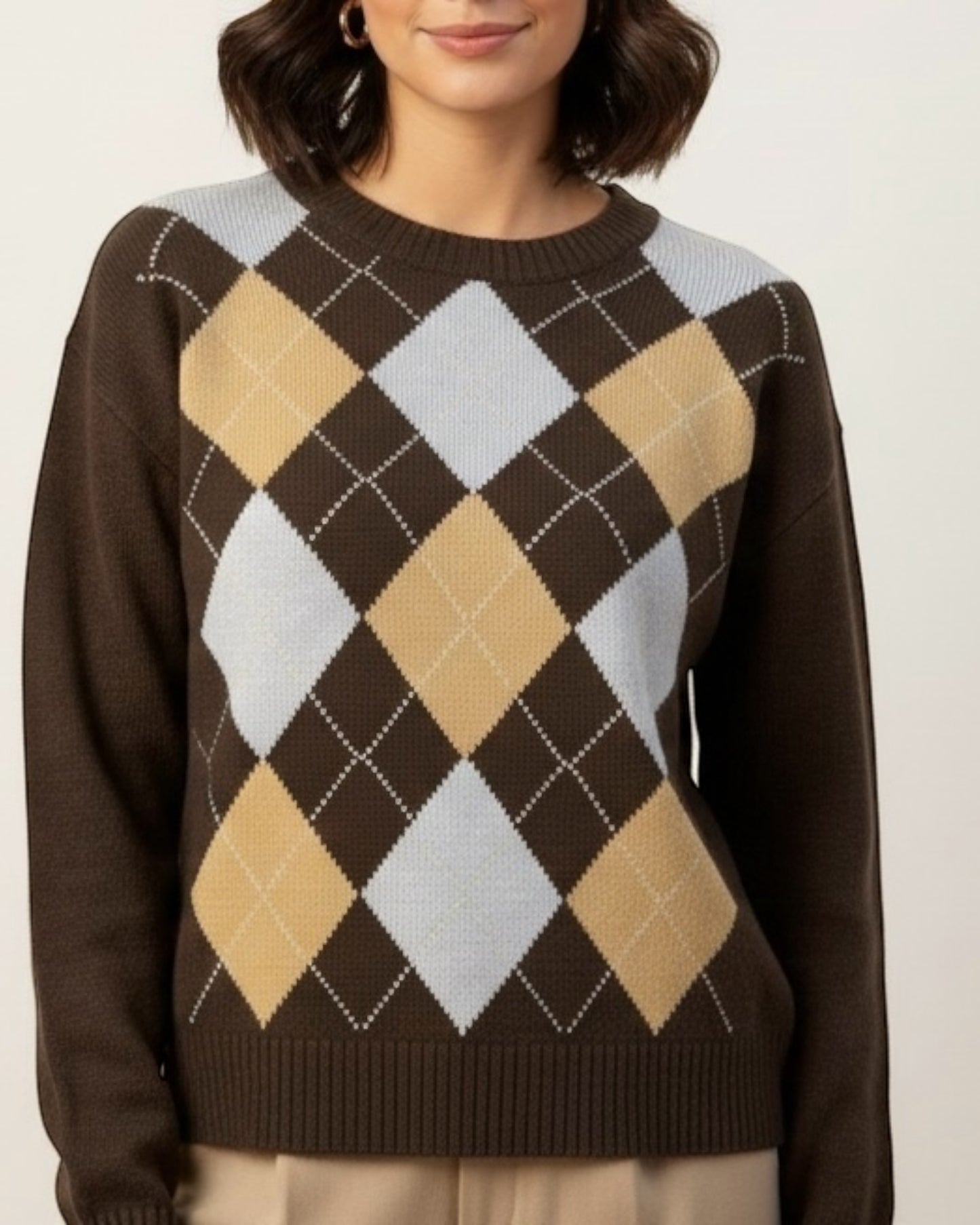 Maglia girocollo rombi lurex art. D82105 TENSIONE IN