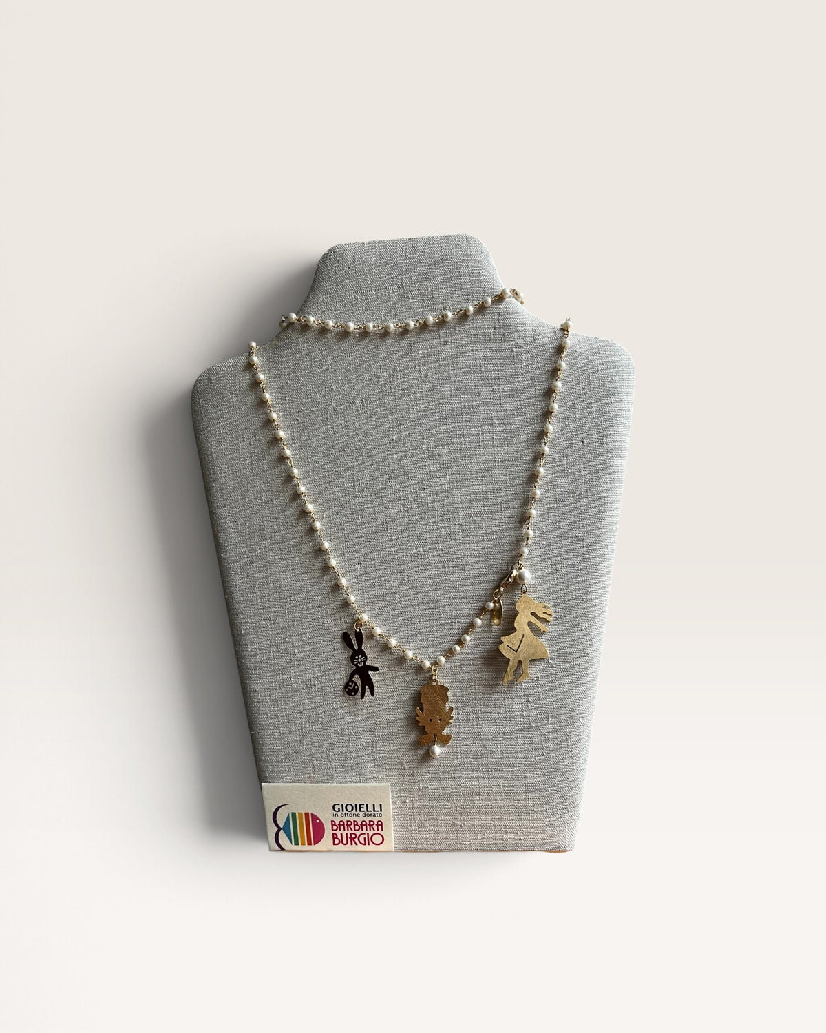 Collana lunga rosario con charm BARBARA BURGIO