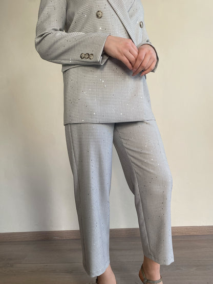 Tailleur quadri con mini paillettes VICOLO