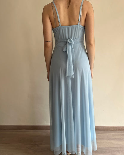 Abito lungo con tulle e bretelline regolabili CHEAP&CHIC