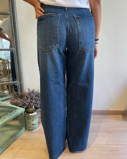 Jeans baggy taglio vivo art. MIA VICOLO