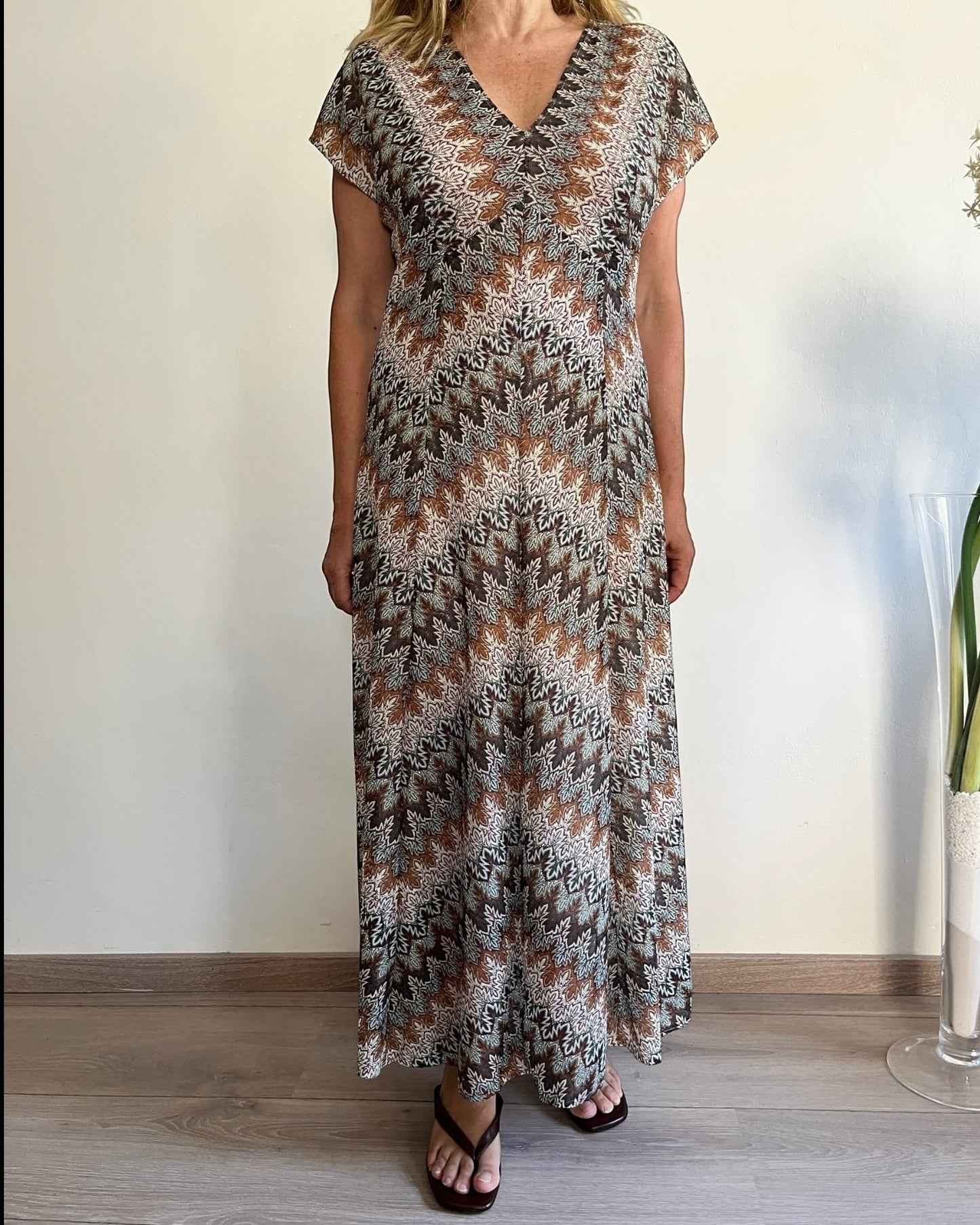 Abito fantasia in maglia art.70302 CARLA FERRONI